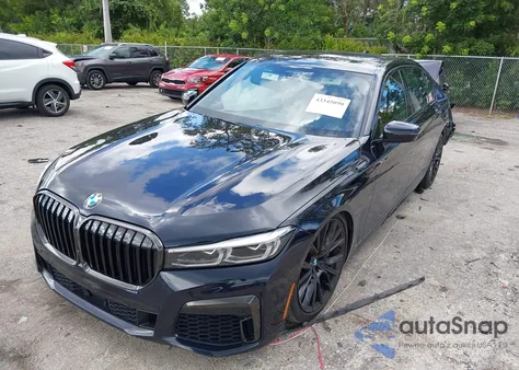 2022 BMW 750 I xDrive из США, поврежденный, VIN WBA7U2C02NCG91323
